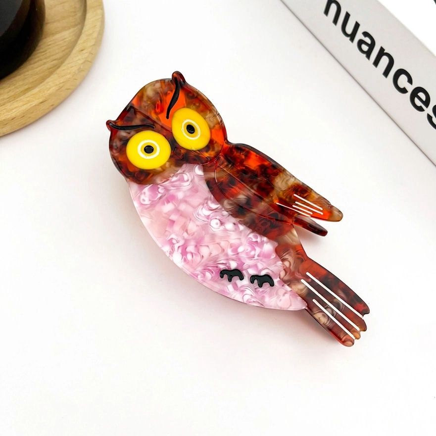 Owl Hair Claw Clip
