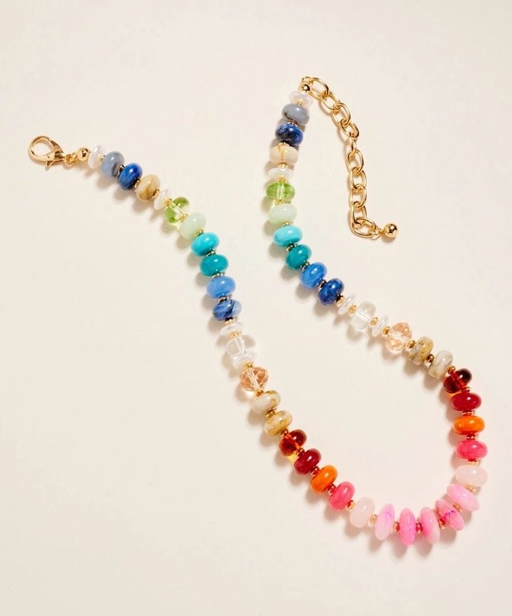 17 Inch Mixed Colorful Bead Necklace