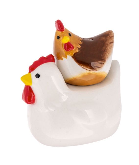 Stacking Chicken Salt And Pepper Shaker Set