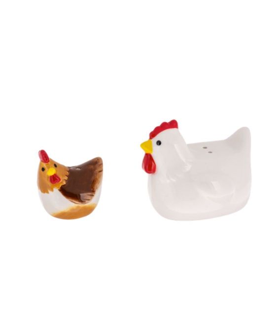 Stacking Chicken Salt And Pepper Shaker Set