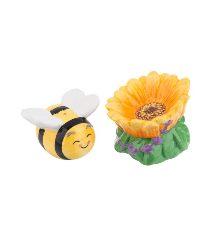 Bee And Flower Salt And Pepper Shaker Set
