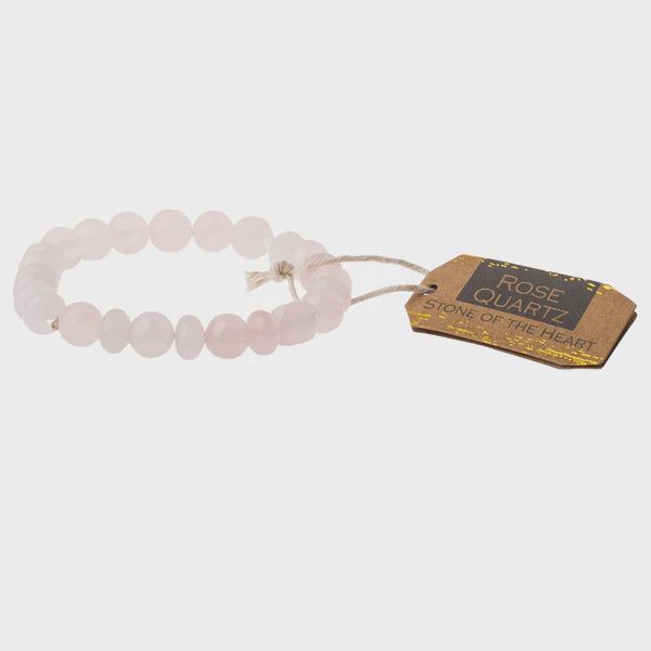 Rose Quartz Stone Of The Heart Stack Bracelet