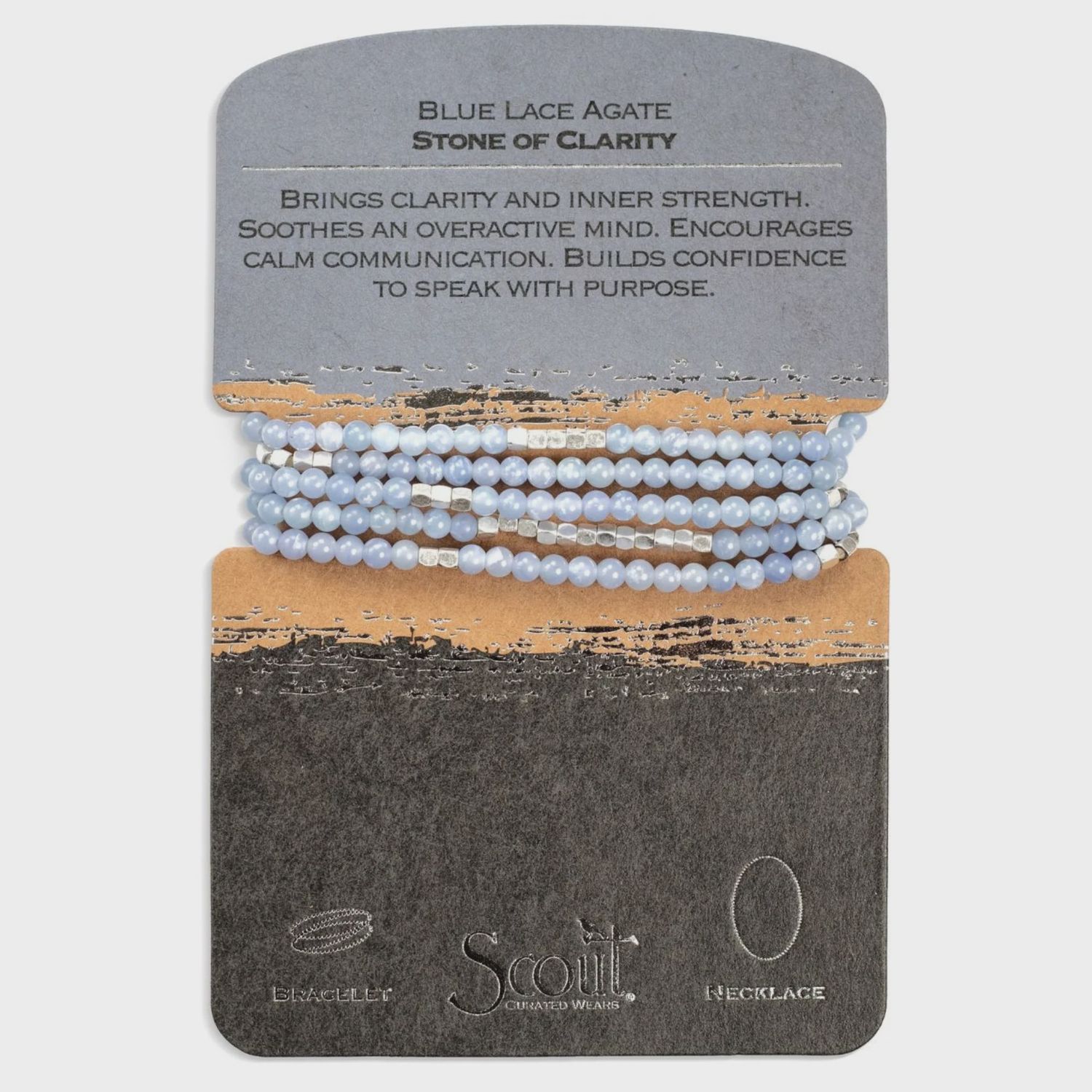 Blue Lace Agate - Stone of Clarity Stone Wrap