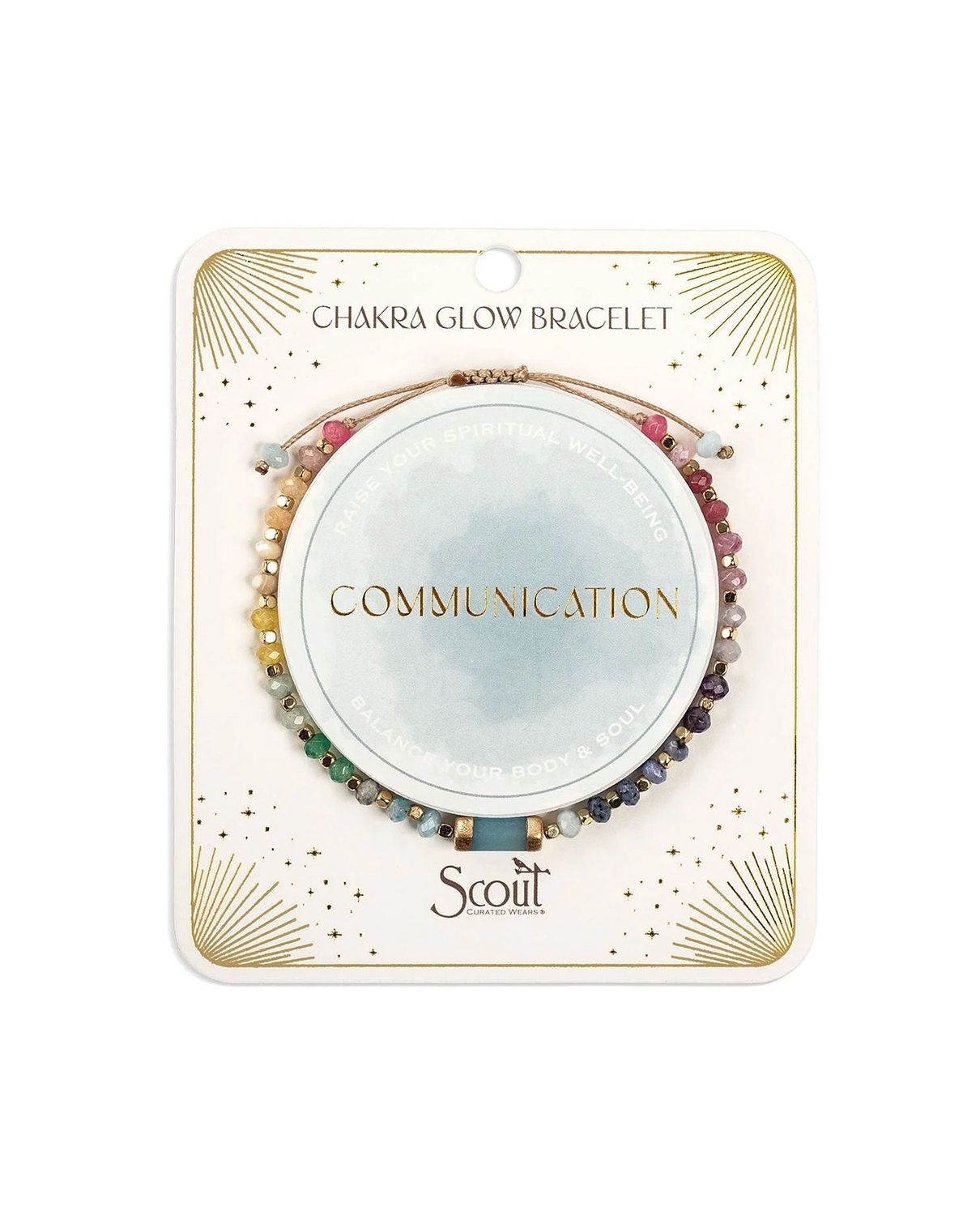 Chakra Glow Communication Throat Gold Bracelet