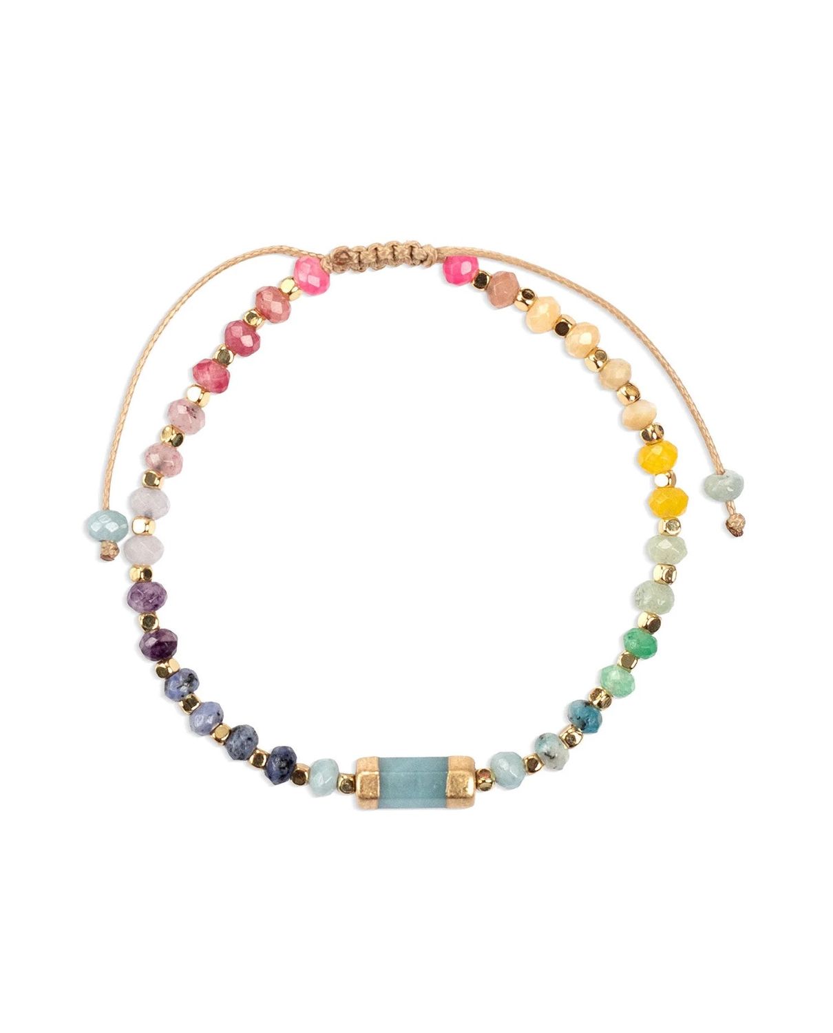 Chakra Glow Communication Throat Gold Bracelet