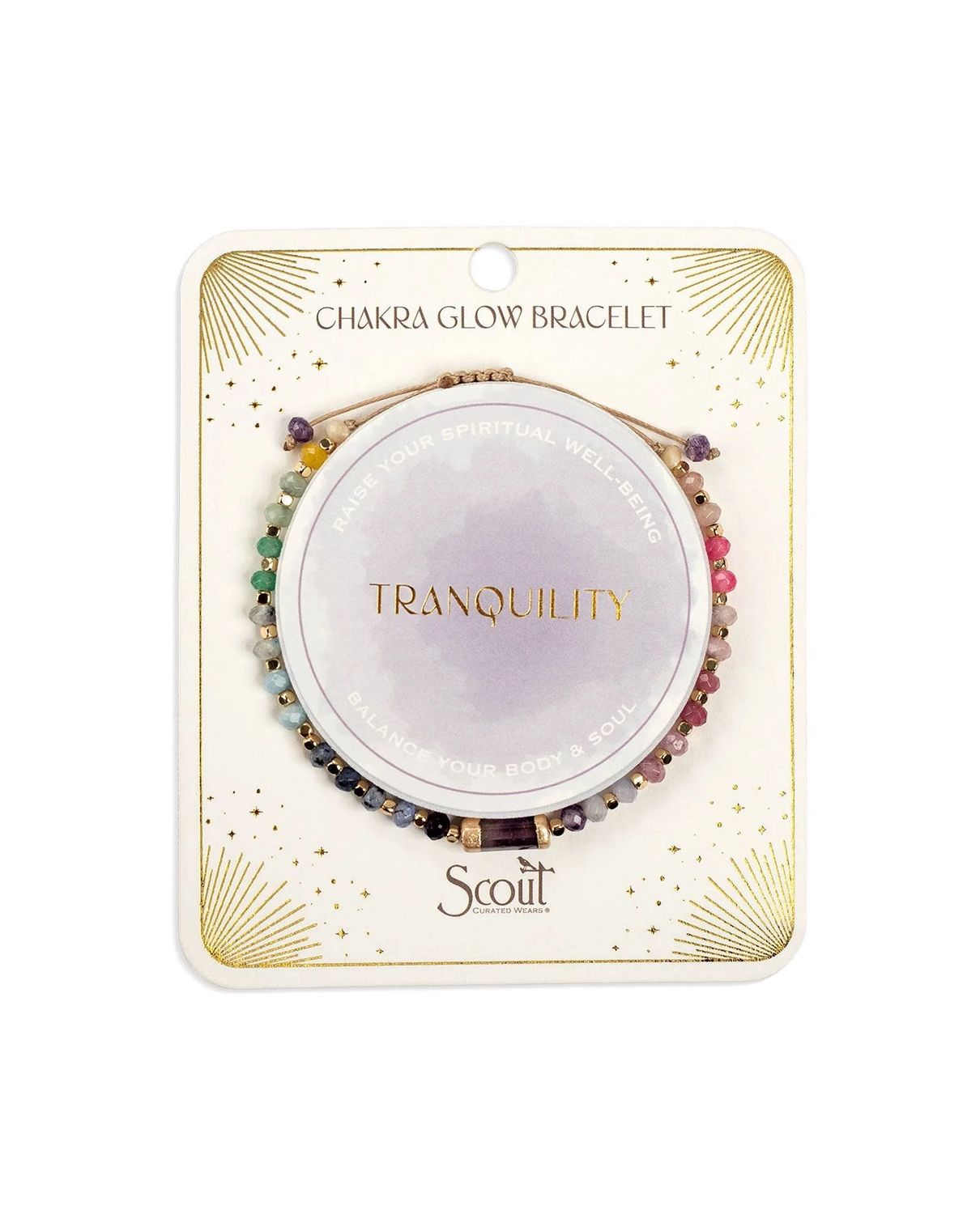 Chakra Glow Tranquility Crown Gold Bracelet