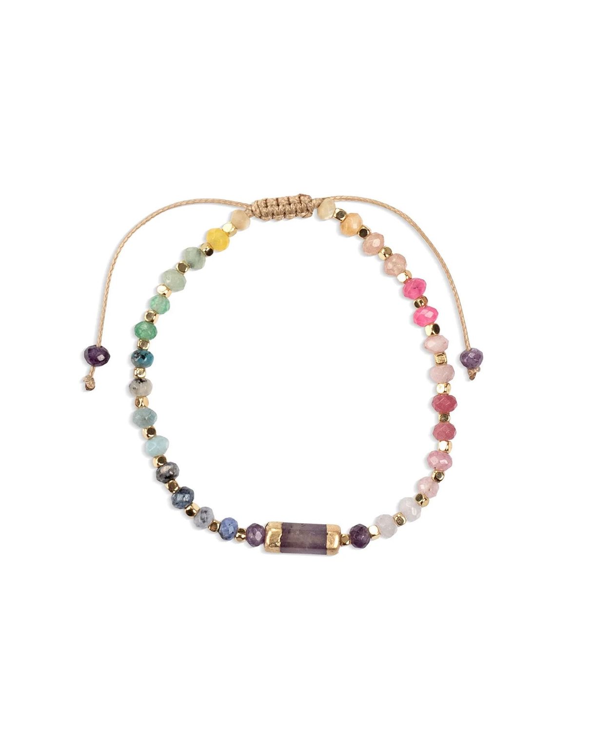 Chakra Glow Tranquility Crown Gold Bracelet