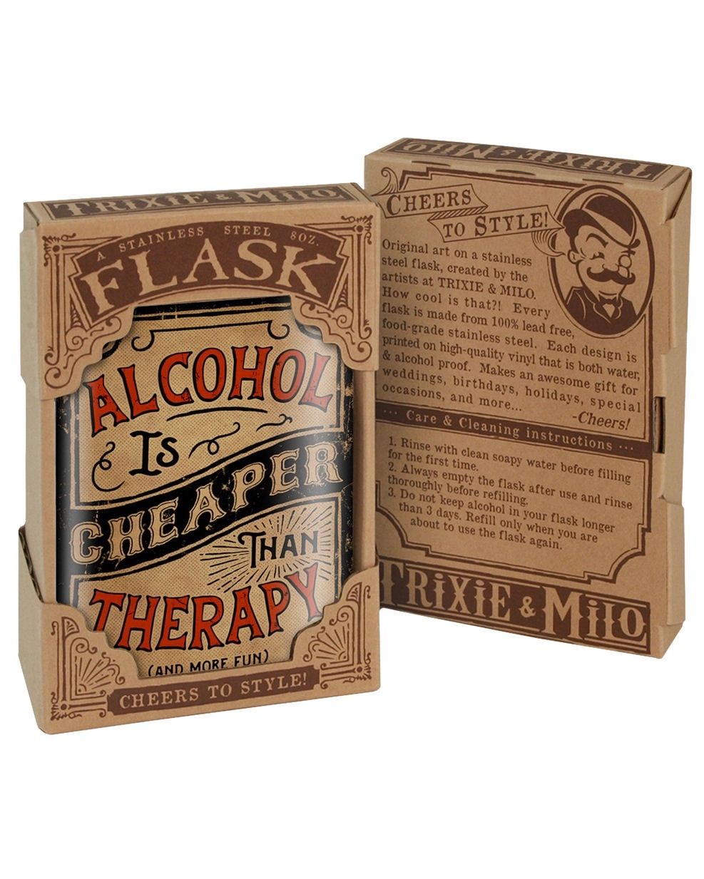 Alcohol Is Cheaper Than Therapy Flask