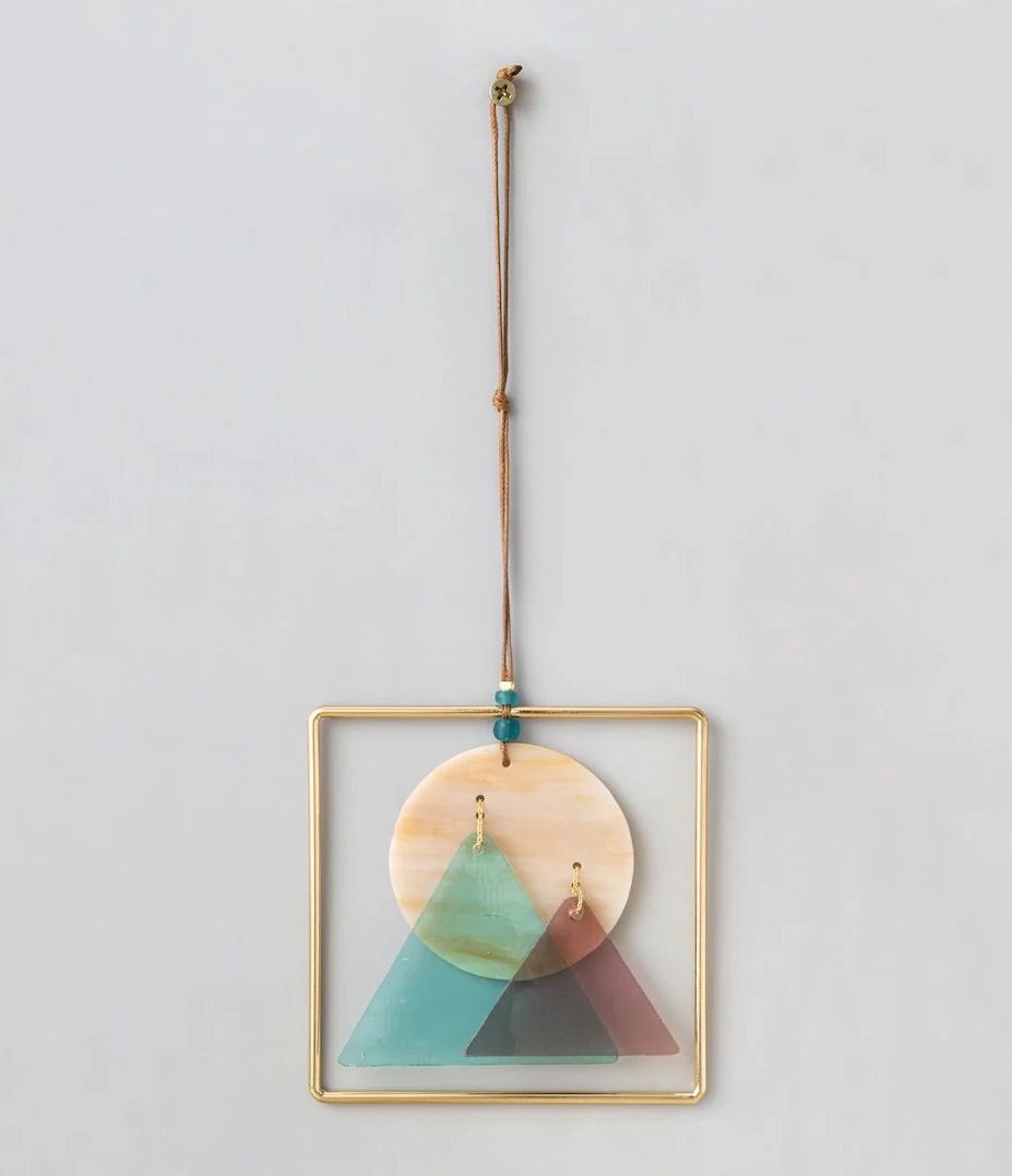 Sunset Mountains Stained Glass Light Catcher