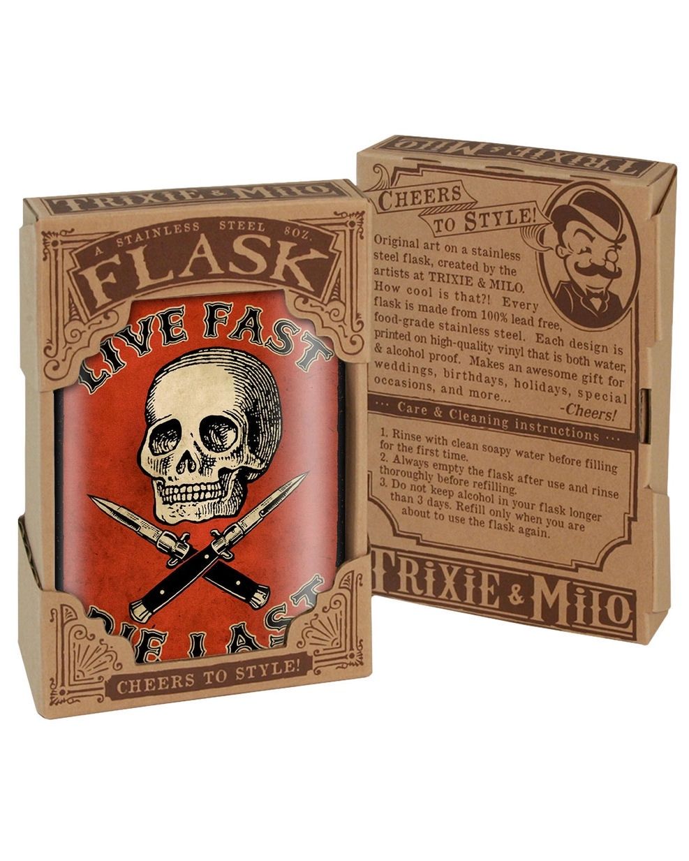 Live Fast Die Last Flask