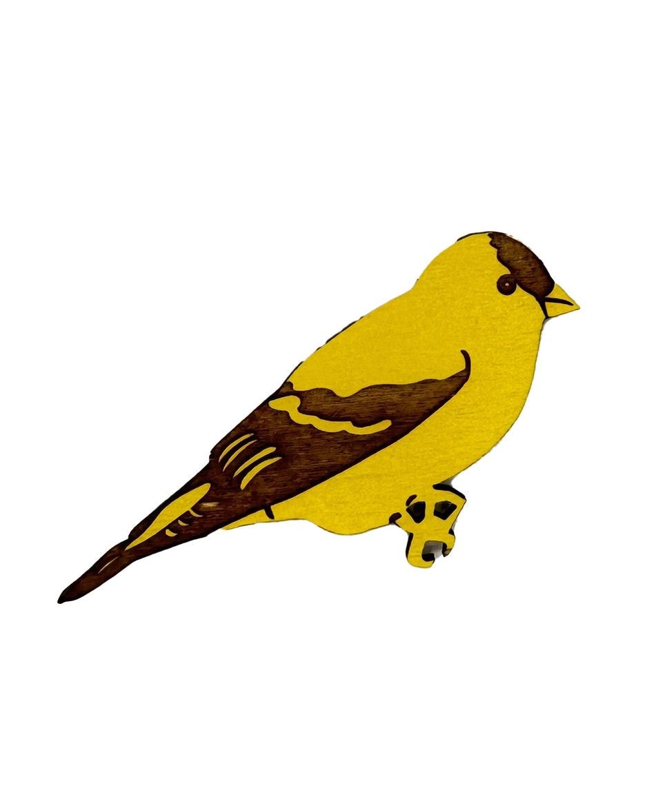Wooden Goldfinch Magnet