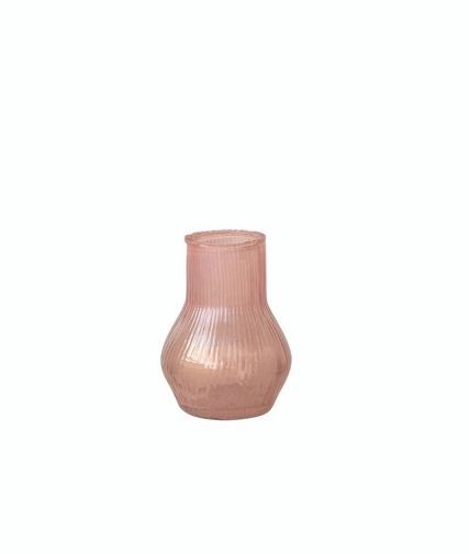 Pressed Glass Vase, Color: Pink