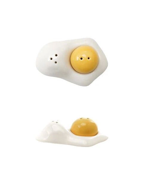 Egg Yolk And White Salt And Pepper Shaker Set
