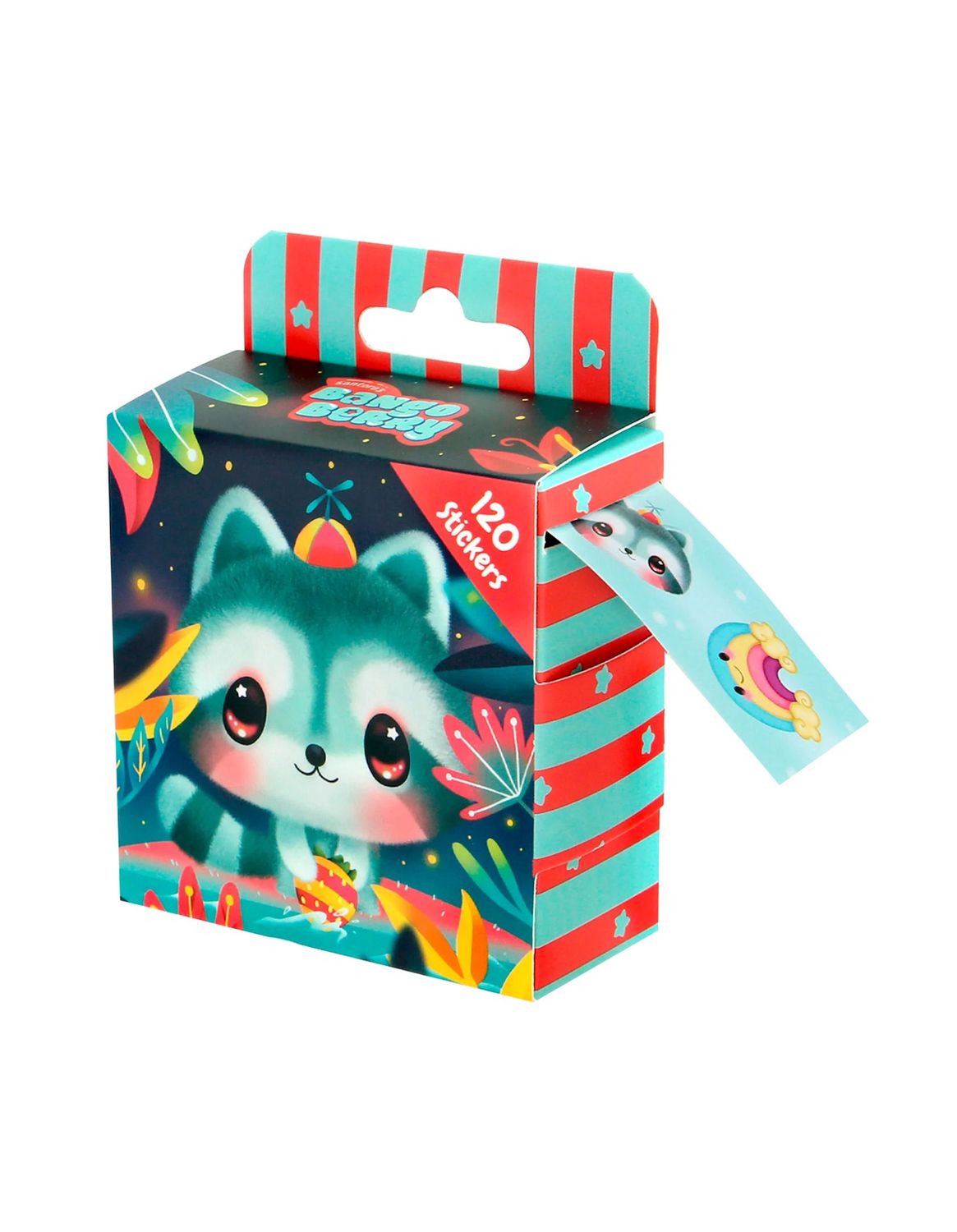 Raccoon Bangoberry Sticker Roll