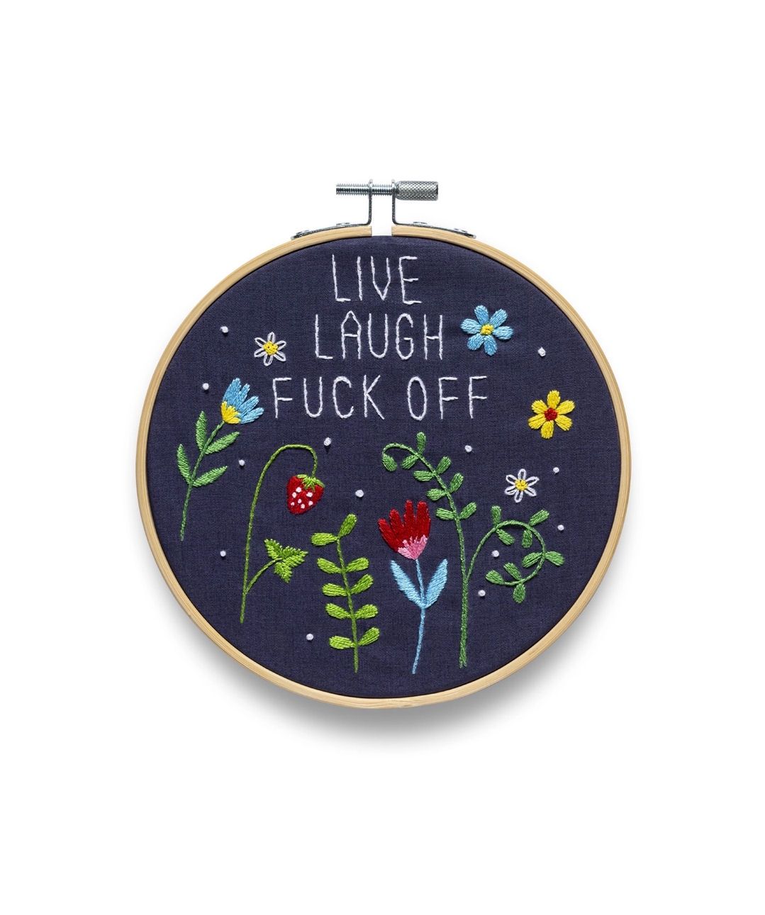 Live Laugh Fuck Off Embroidery Kit