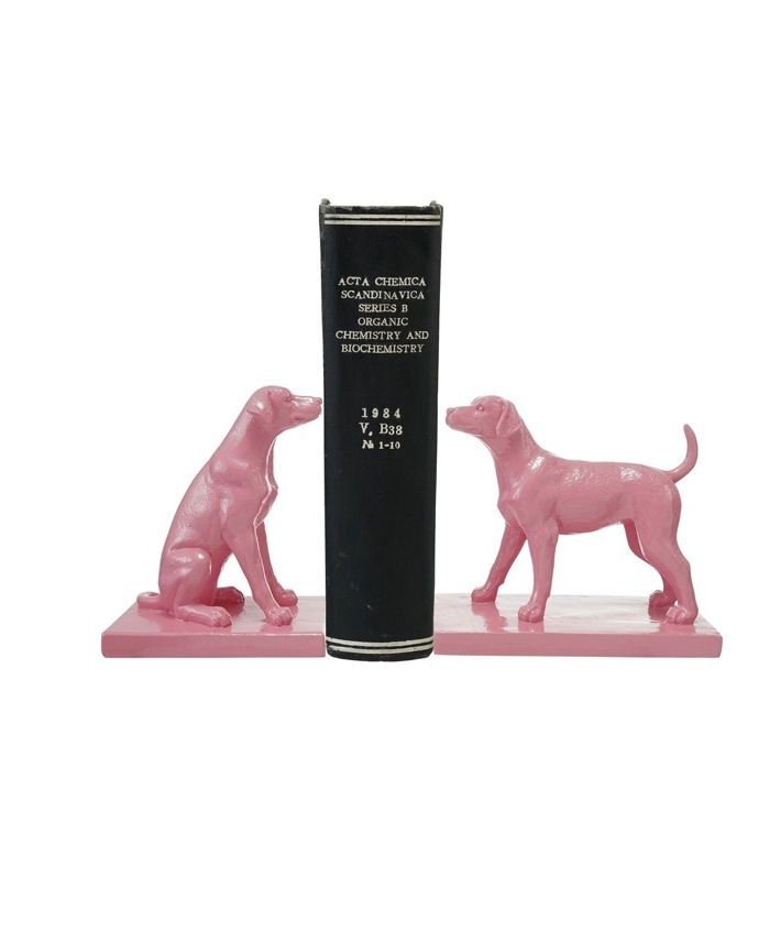 Pink Dog Bookends