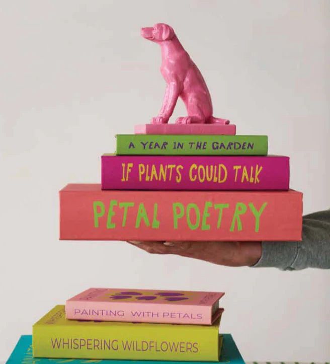 Pink Dog Bookends