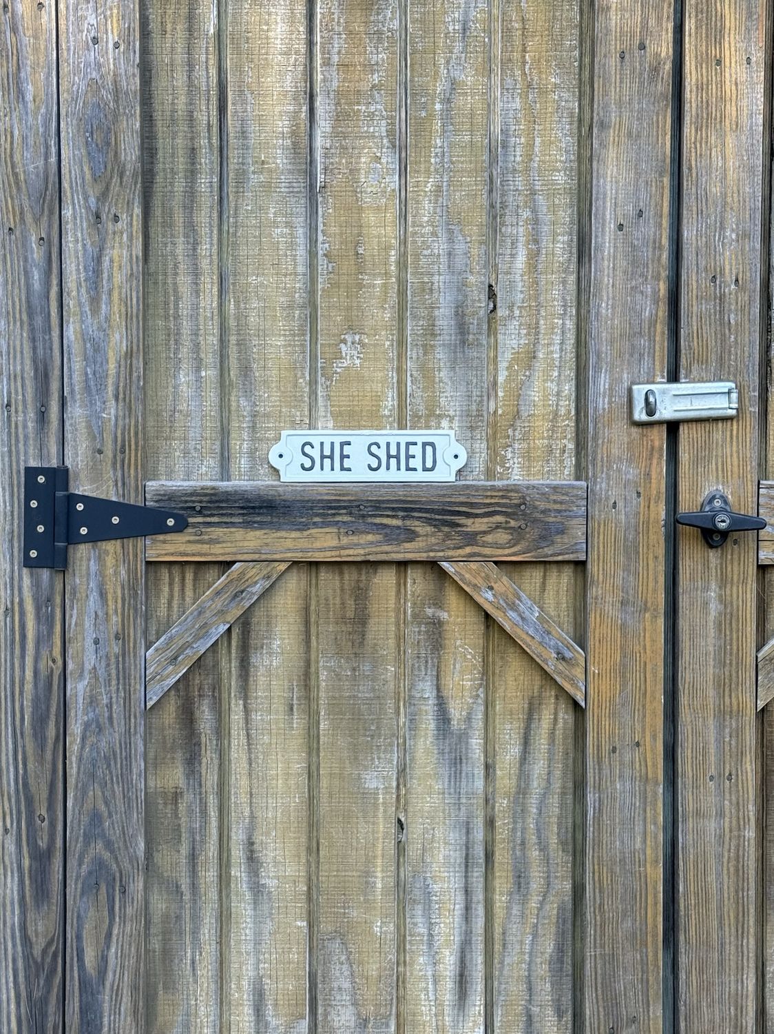 She Shed Cast Iron Sign