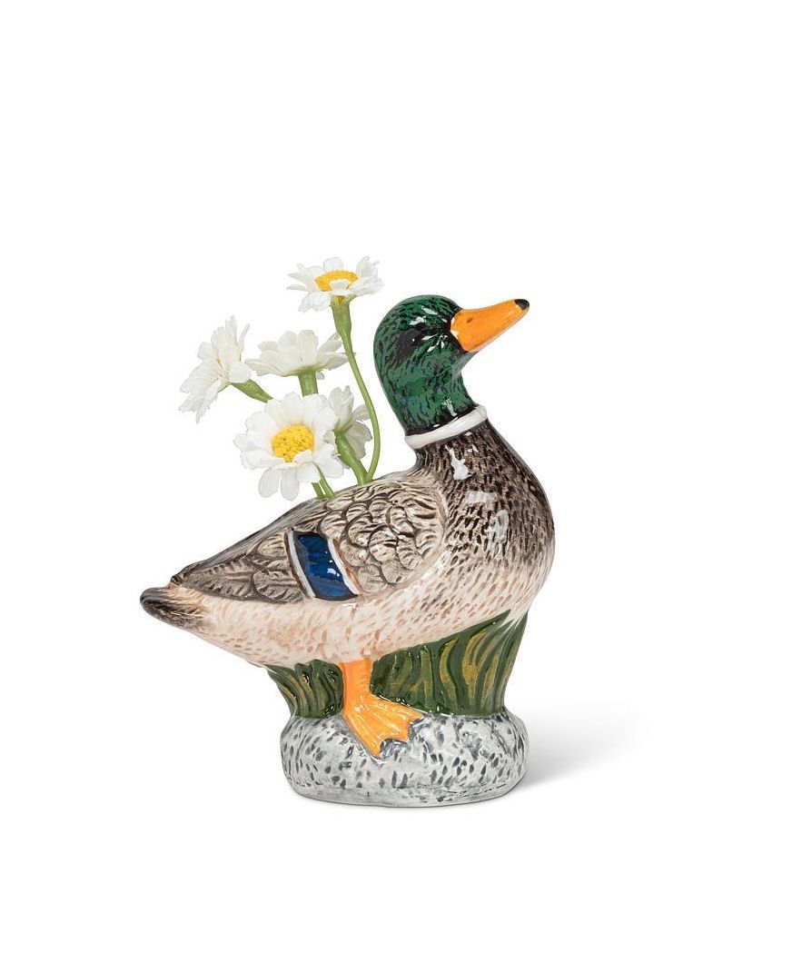 Mallard Duck Bud Vase