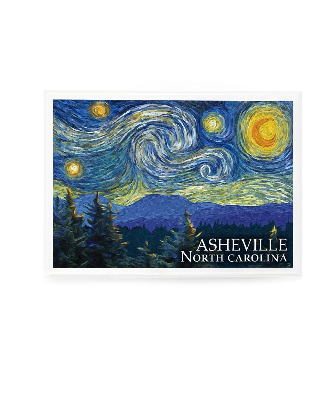 Asheville North Carolina Starry Night Magnet