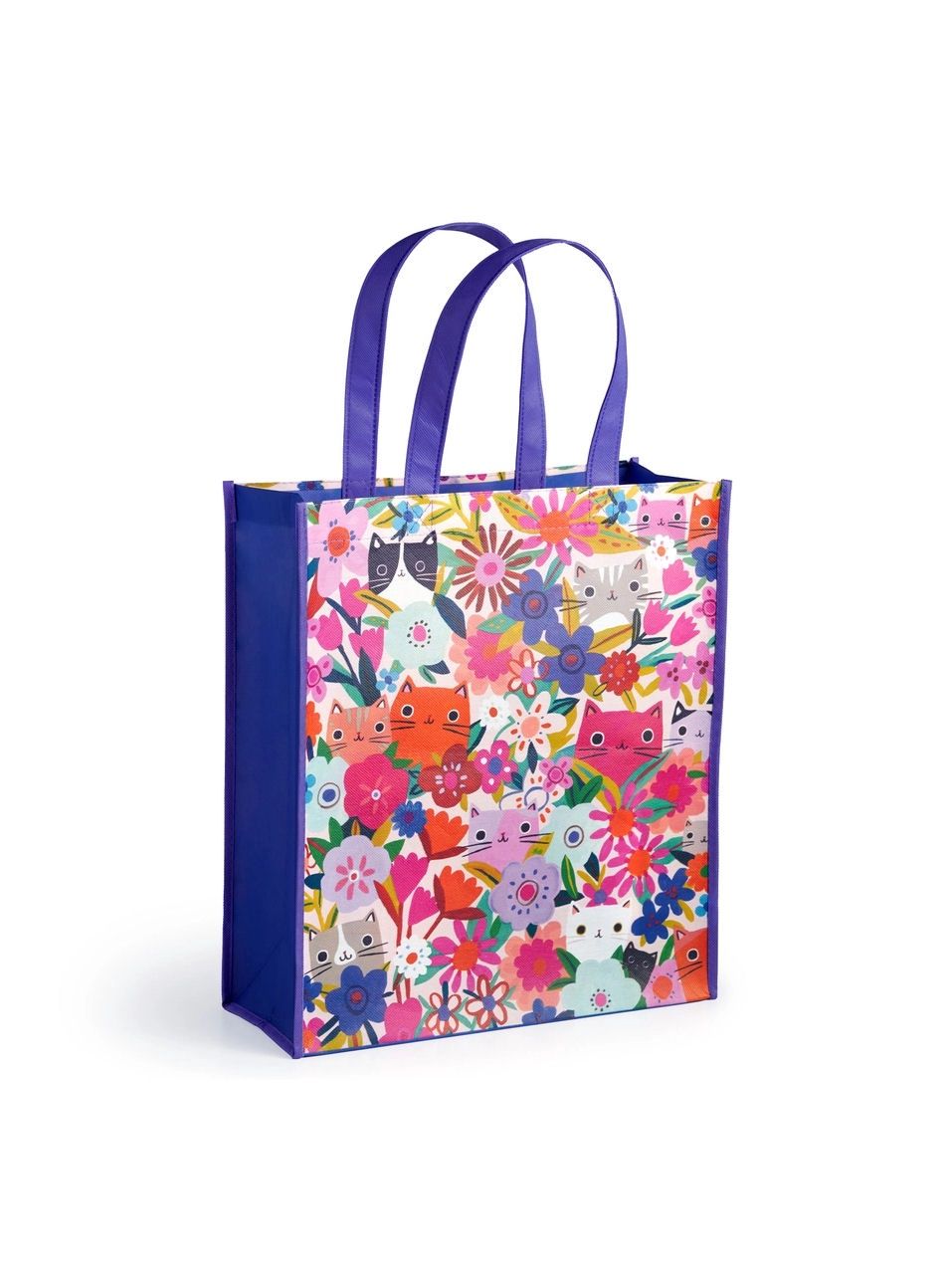 Blooming Cats Reusable Tote Bag