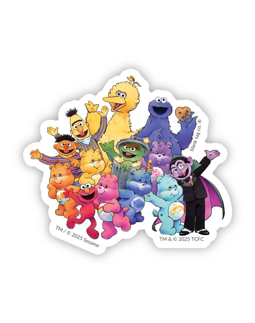 Sesame Street And Care Bears Sticker