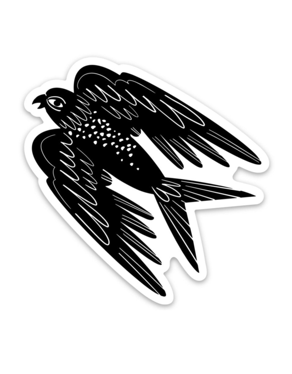 Folk Art Black Bird Sticker