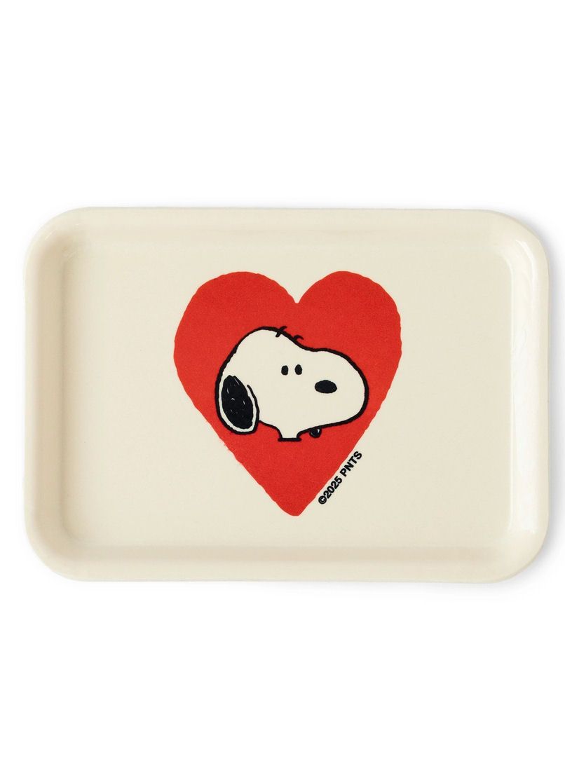 Peanuts Snoopy Heart Fiberglass Tray