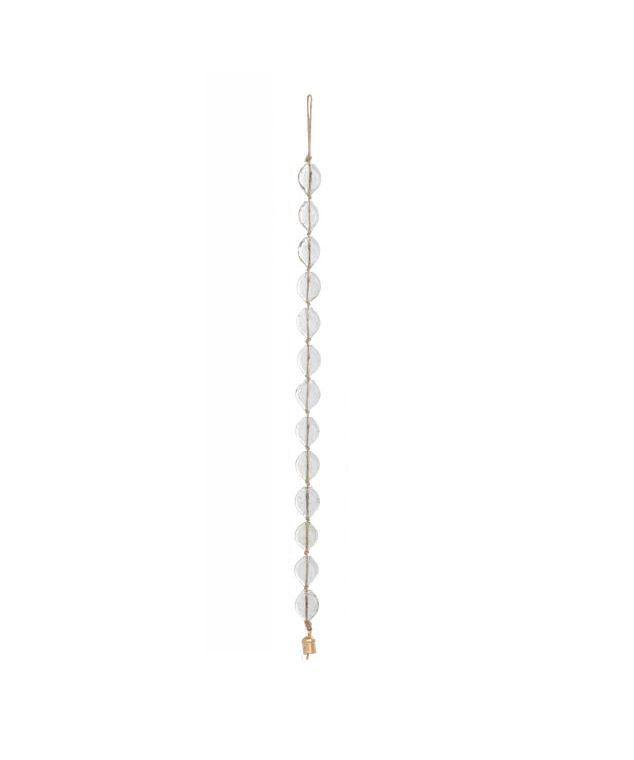 Leaf Glass Wind Chime, Color: White