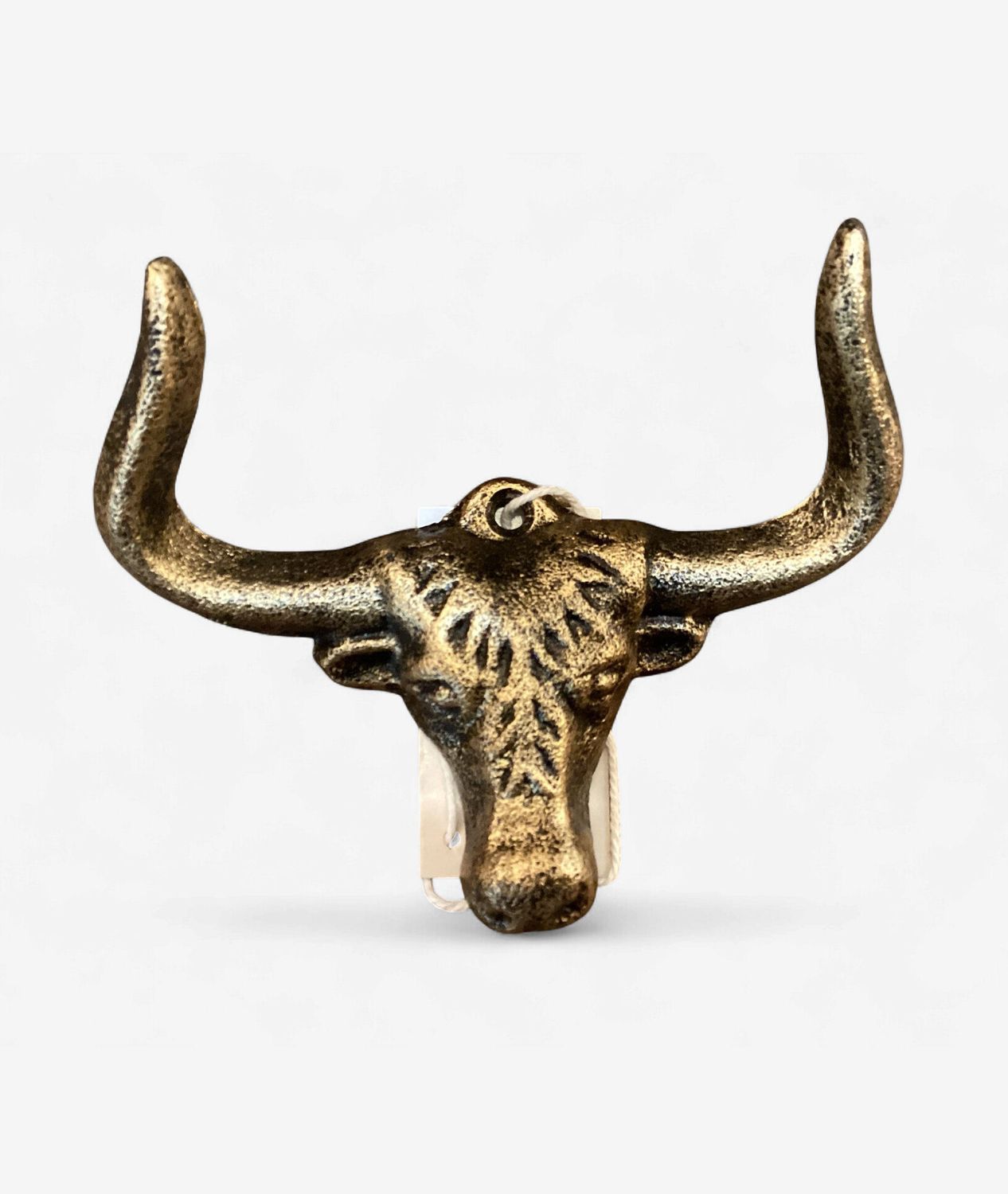 Gold Cast Iron Longhorn Wall Hook