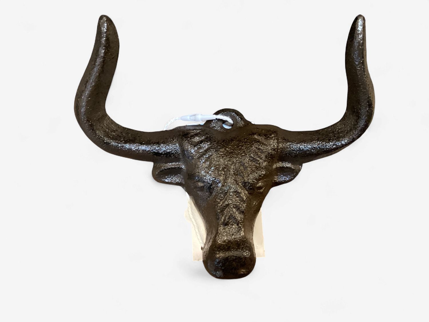 Black Cast Iron Longhorn Wall Hook