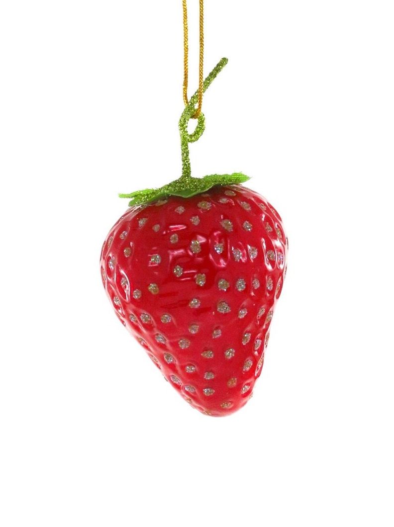 Fresh Strawberry Glass Ornament