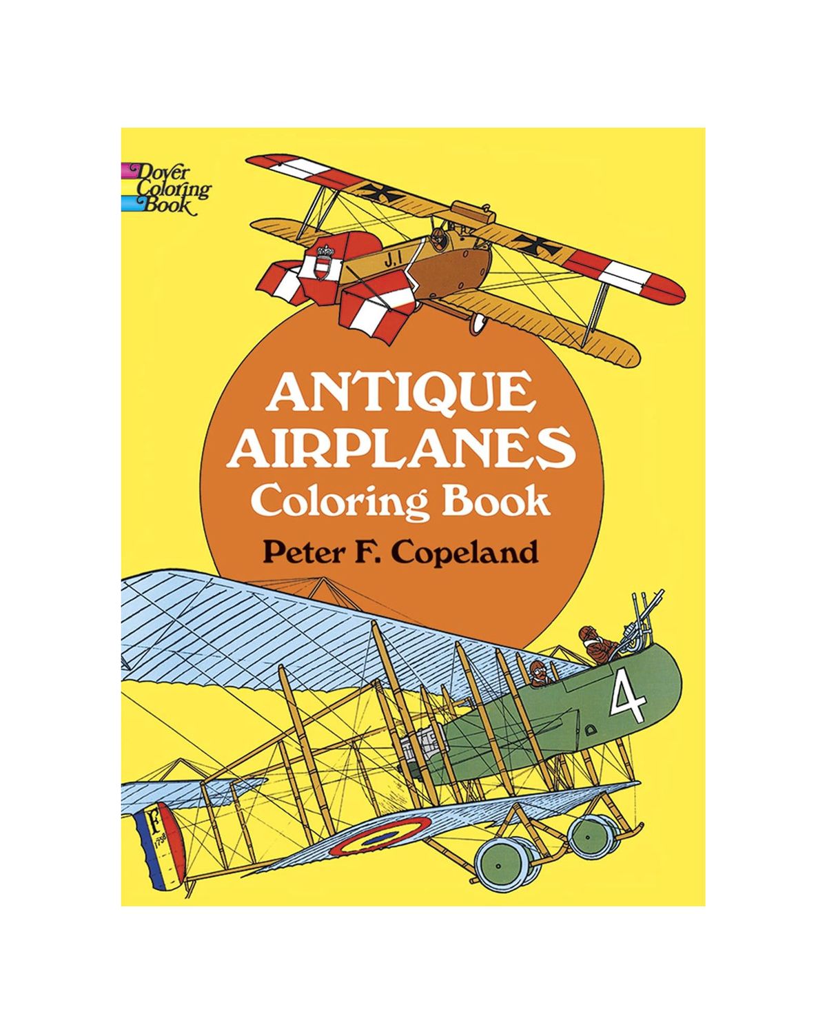 Antique Airplanes Coloring Paperback Book