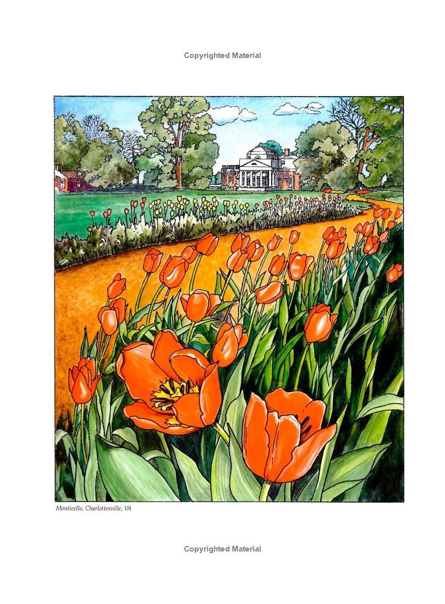 Botanical Gardens Coloring Paperback Book