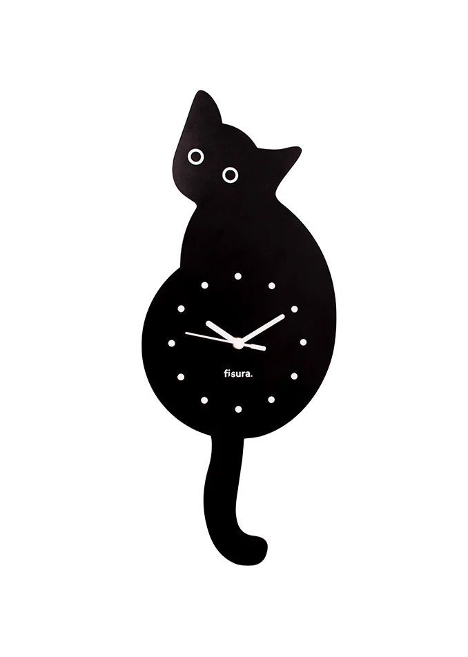 Black Cat Wall Clock