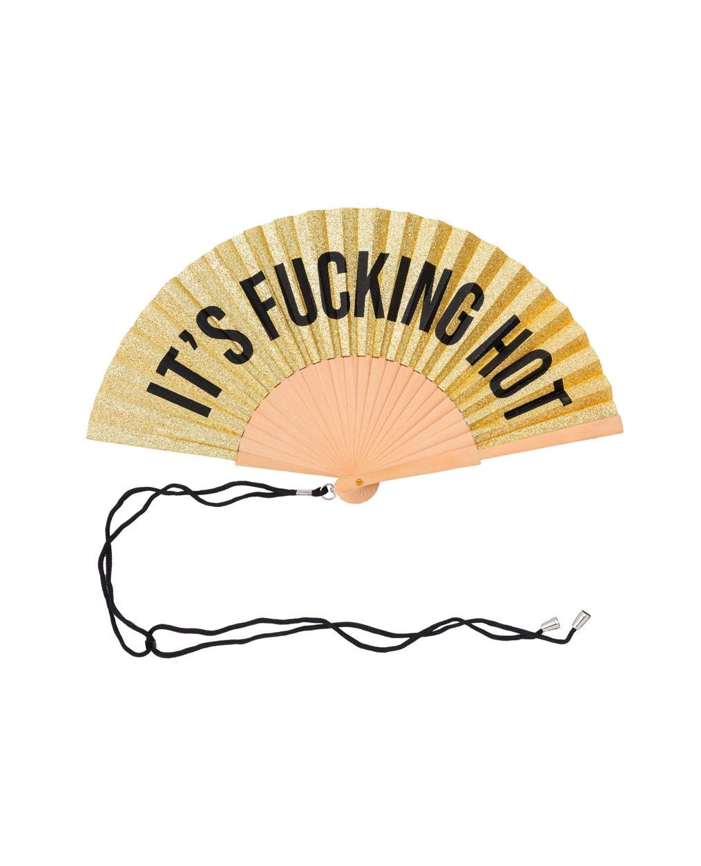 It’s Fucking Hot Gold Glitter Hand Fan