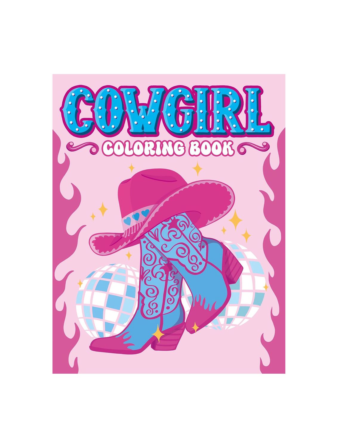 Cowgirl Coloring Paperback Book