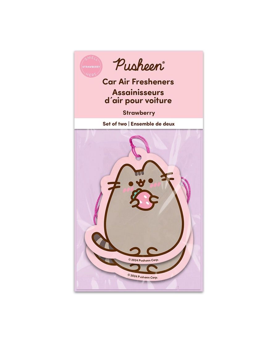 Pusheen Strawberry Scent Set Of Two Air Fresheners