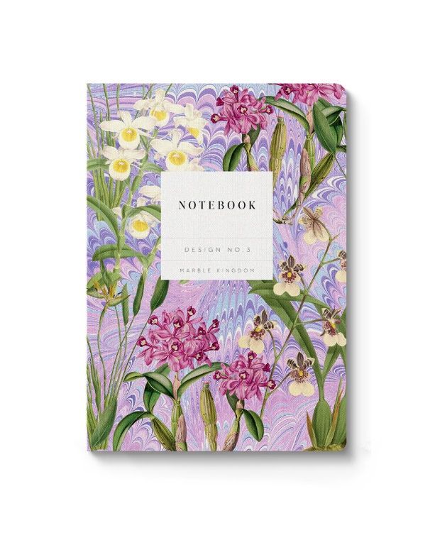 Marble Orchids Premium Paperback Notebook