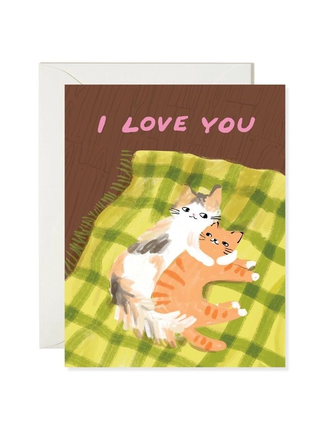 I Love You Cat Snuggle Card