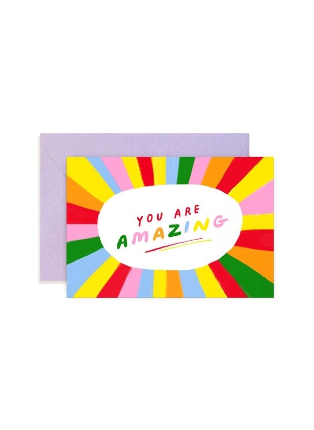You Are Amazing Rainbow Mini Note Card
