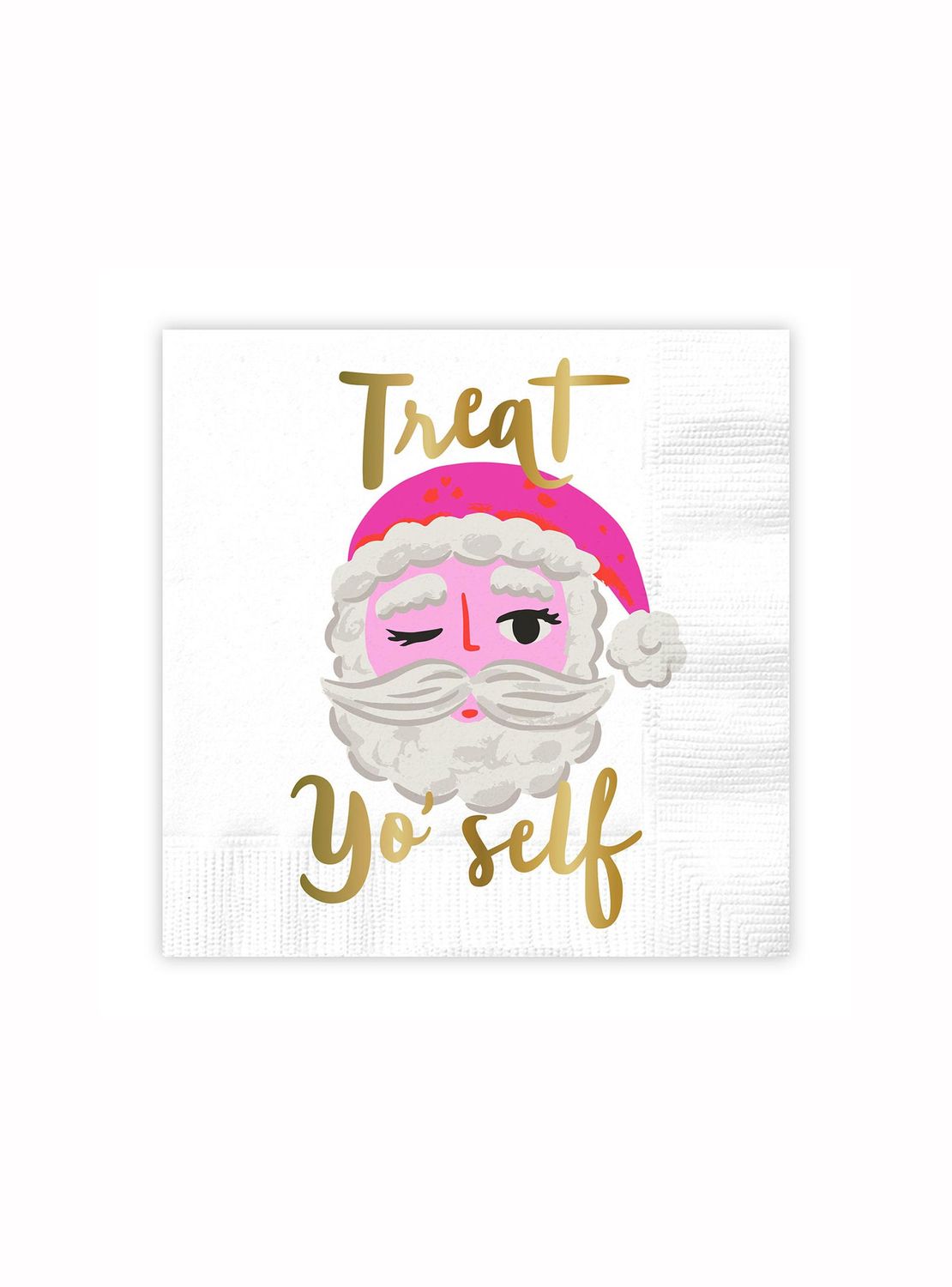 Treat Yo’ Self Santa Beverage Napkins