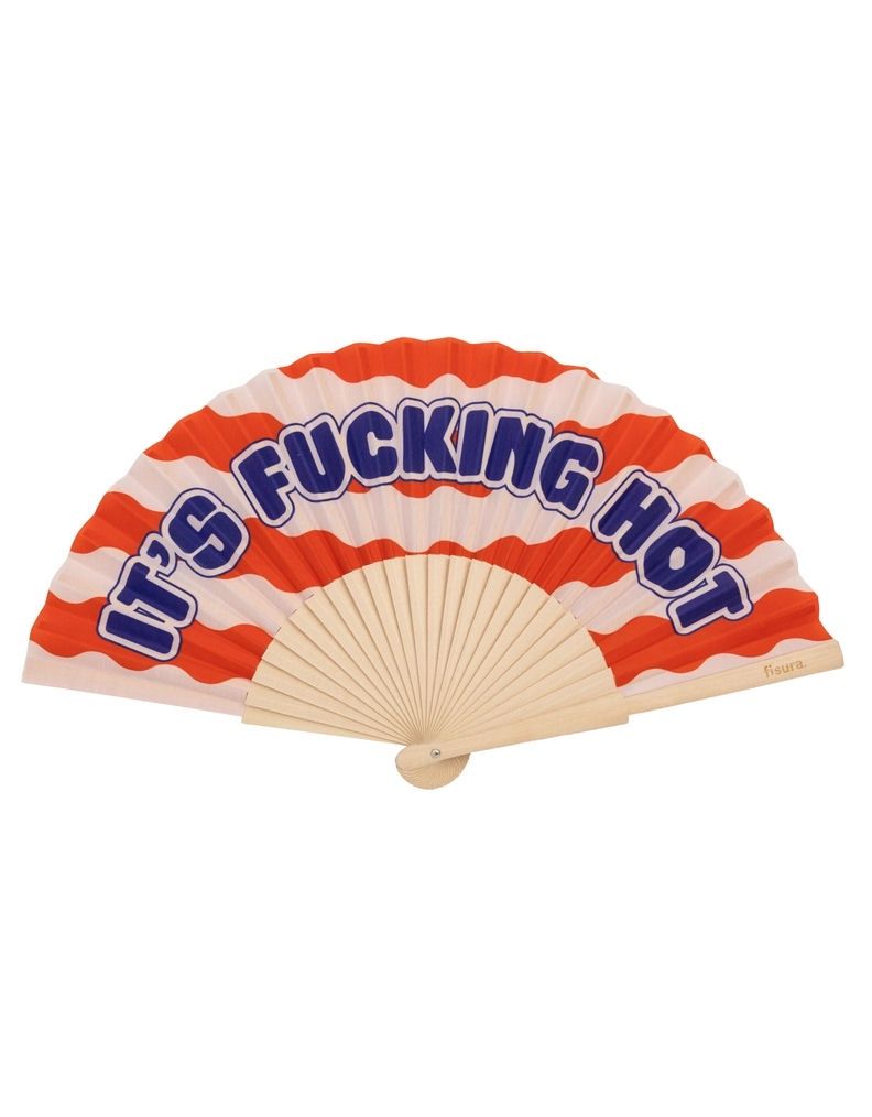It’s Fucking Hot Red Waves Hand Fan