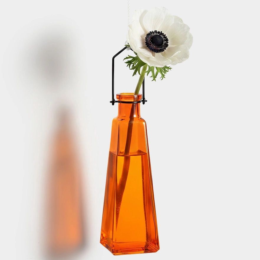 Orange Pyramid Hanging Propagation Vase