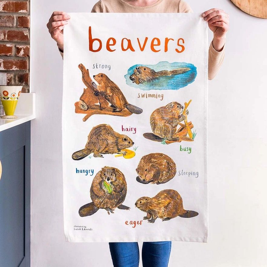 Beavers Tea Towel