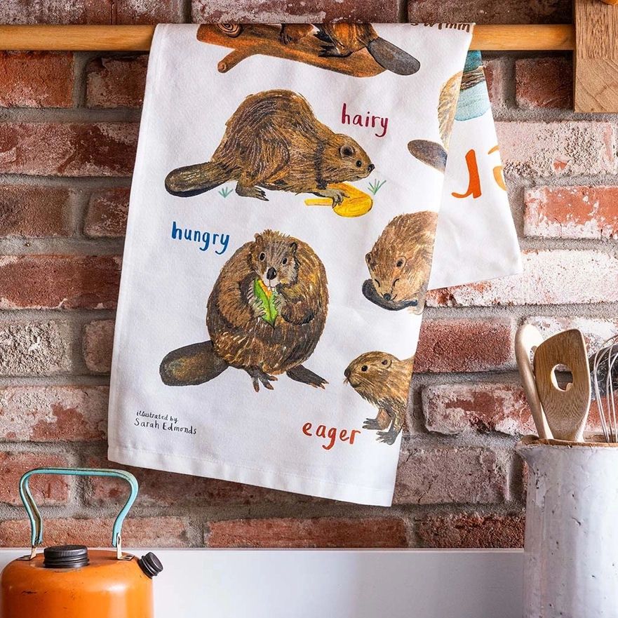 Beavers Tea Towel