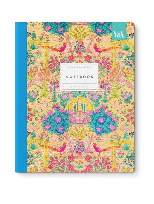 Neon Floral Yellow Garden Exercise Notebook
