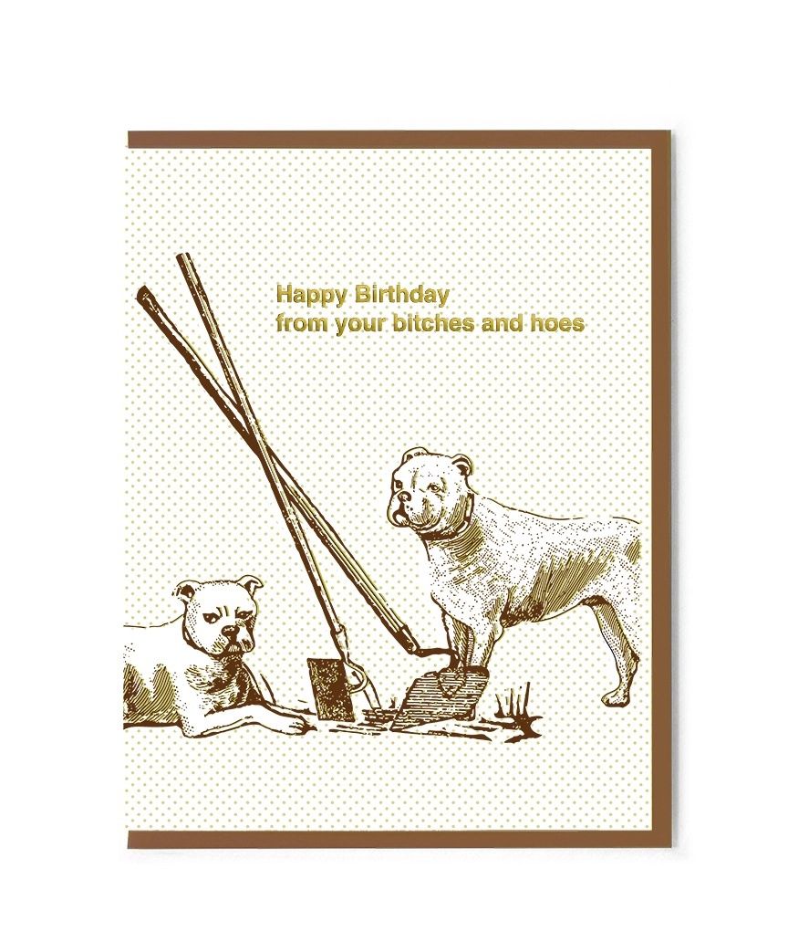 Happy Birthday From Your Bitches and Hoes Card