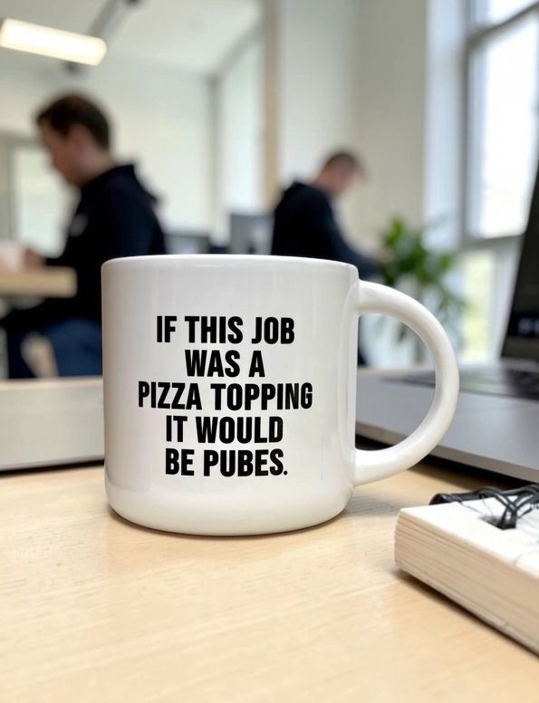 If This Job Was A Pizza Topping It Would Be Pubes Mug