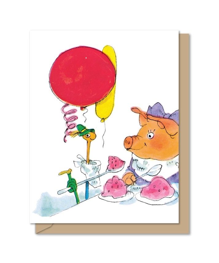 Lowly's Birthday Party Tri-Fold Card